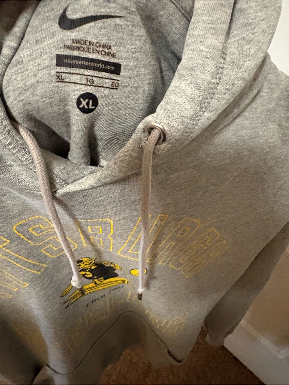 ⚫️⚫️Men’s Nike Steely McBeamPittsburgh Steelers Retro Gray Pullover Hoodie🏈 - Picture 7 of 7